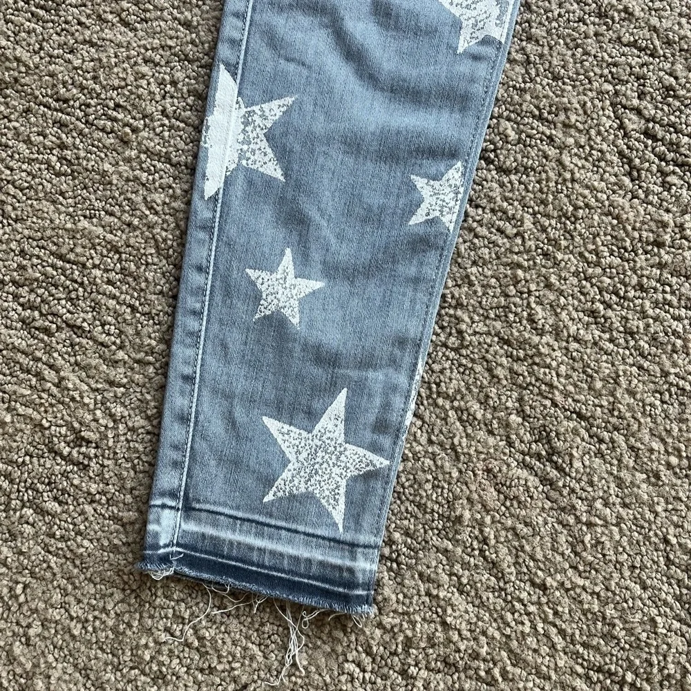 Fidelity Denim Sola Stars Rhapsody Mid Rise Frosted Gray Ankle Jeans 26 - Picture 6 of 13
